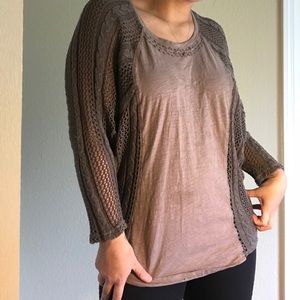Brown knit top